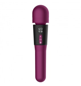 Harley - Dual-Headed AV LCD Screen Heating AV Vibrator Wand (Chargeable - Purple)